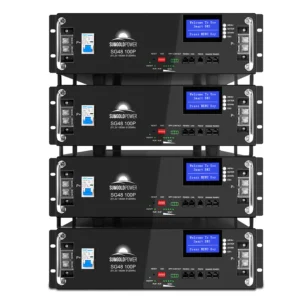 LIFEPO4 LITHIUM BATTERY 4 X 48V 100AH SERVER RACK