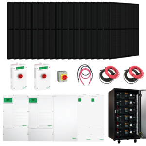 Complete Hybrid Solar Kit - Schneider Dual XW Pro 13.6kW 120/240V Output + 30.72kWh EG4-LL (V2) Battery Powerwall + 12710 Watts of Solar