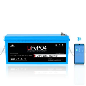 LIFEPO4 DEEP CYCLE LITHIUM BATTERY BLUETOOTH SELF-HEATING IP65 12V 200 AMP HOUR